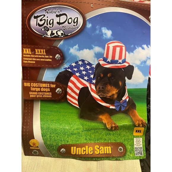 Rubie’s Big Dog Uncle Sam- Patriotic USA Halloween Dog Costume XXXL - Picture 1 of 10